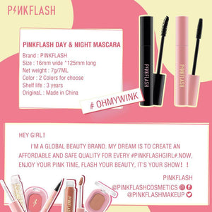 Pink Flash Waterproof Day & Night Mascara