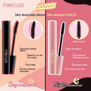 Pink Flash Waterproof Day & Night Mascara