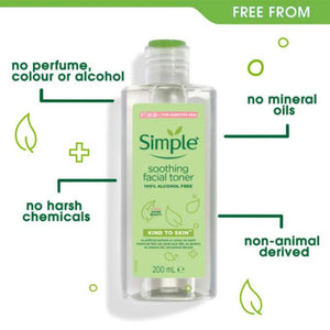 Simple kind to skin soothing facial toner