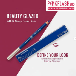 BEAUTY GLAZED 24H Pure Kajal Liner – Navy Blue - Pink Flash BD