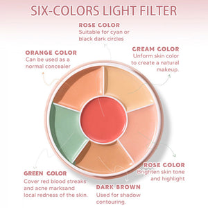 Beauty Glazed Soft Phantom 6 Color Concealer Palette 402 – Creamy, Blendable Shades for Flawless Coverage, Highlighting & Contouring - Pink Flash BD