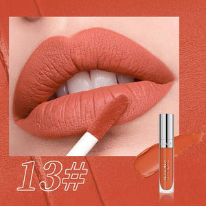 IMAGIC Natural Matte Liquid Lipgloss Shade 13 - Warm Toasted Nude Orange Matte Liquid Lipstick - Pink Flash BD