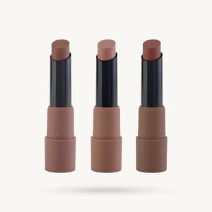 MARS Matte Lipstick Box Set of 3 Shade 04 - Collection of Chocolate, Coffee, and Taupe Brown Liquid Lipsticks - Pink Flash BD