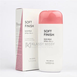 Missha Soft Finish Sun Milk SPF50+ PA+++ | Pink Flash BD - Pink Flash BD