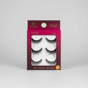 TRENDY Beauties 3 Pairs Eyelashes Set 004 - Natural and Voluminous Faux Mink Lashes - Pink Flash BD