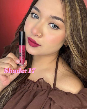 TRENDY Beauty Liquid Matte Lipstick #17 - Long-Lasting Highly Pigmented Lip Color - Pink Flash BD