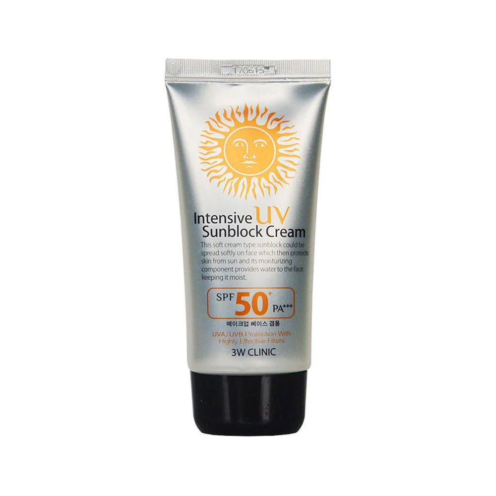 3W Clinic Intensive UV Sunblock Cream SPF 50+ PA+++ | Pink Flash BD - Pink Flash BD