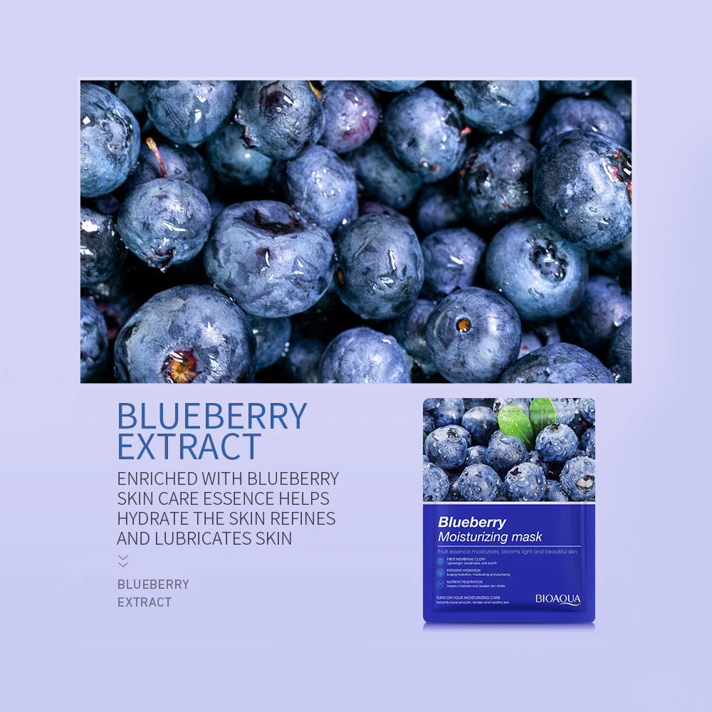 Bioaqua Blueberry Moisturizing Face Sheet Mask-25G