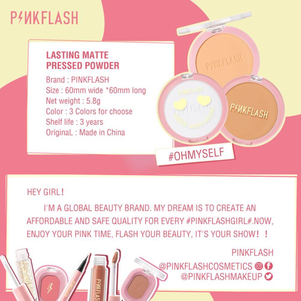 Pink Flash Lasting Matte Pressed Powder