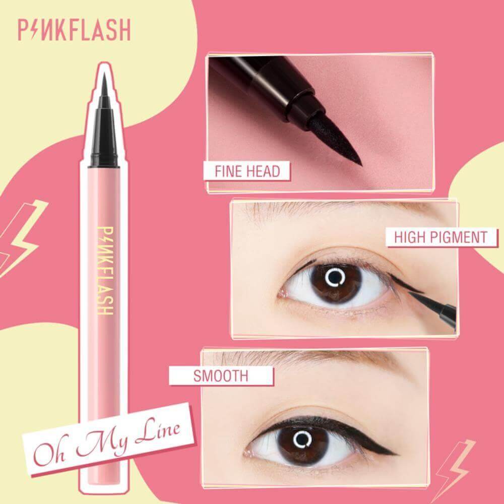 Pink Flash Lock All Day Waterproof Eyeliner -E01