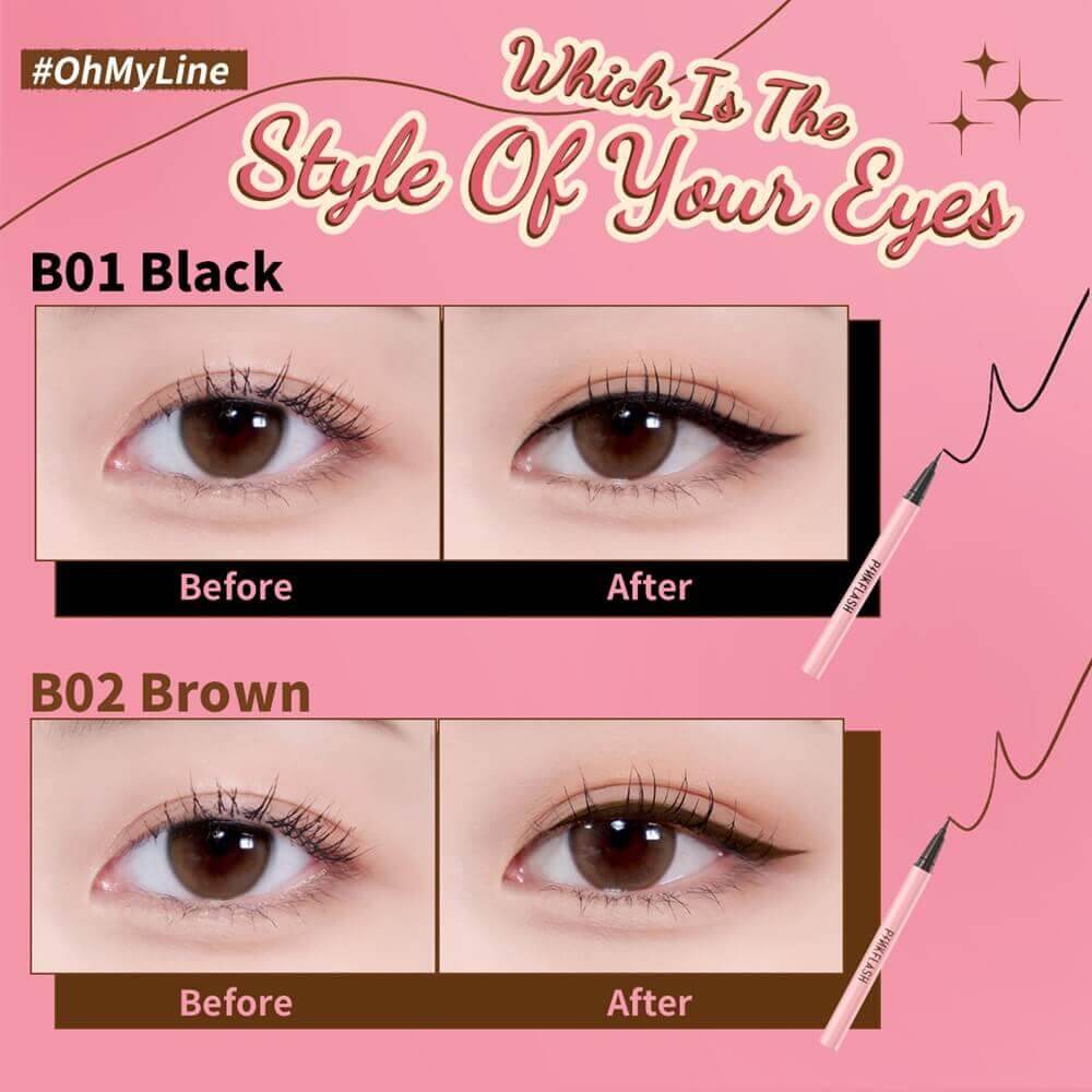 Pink Flash Lock All Day Waterproof Eyeliner -E01