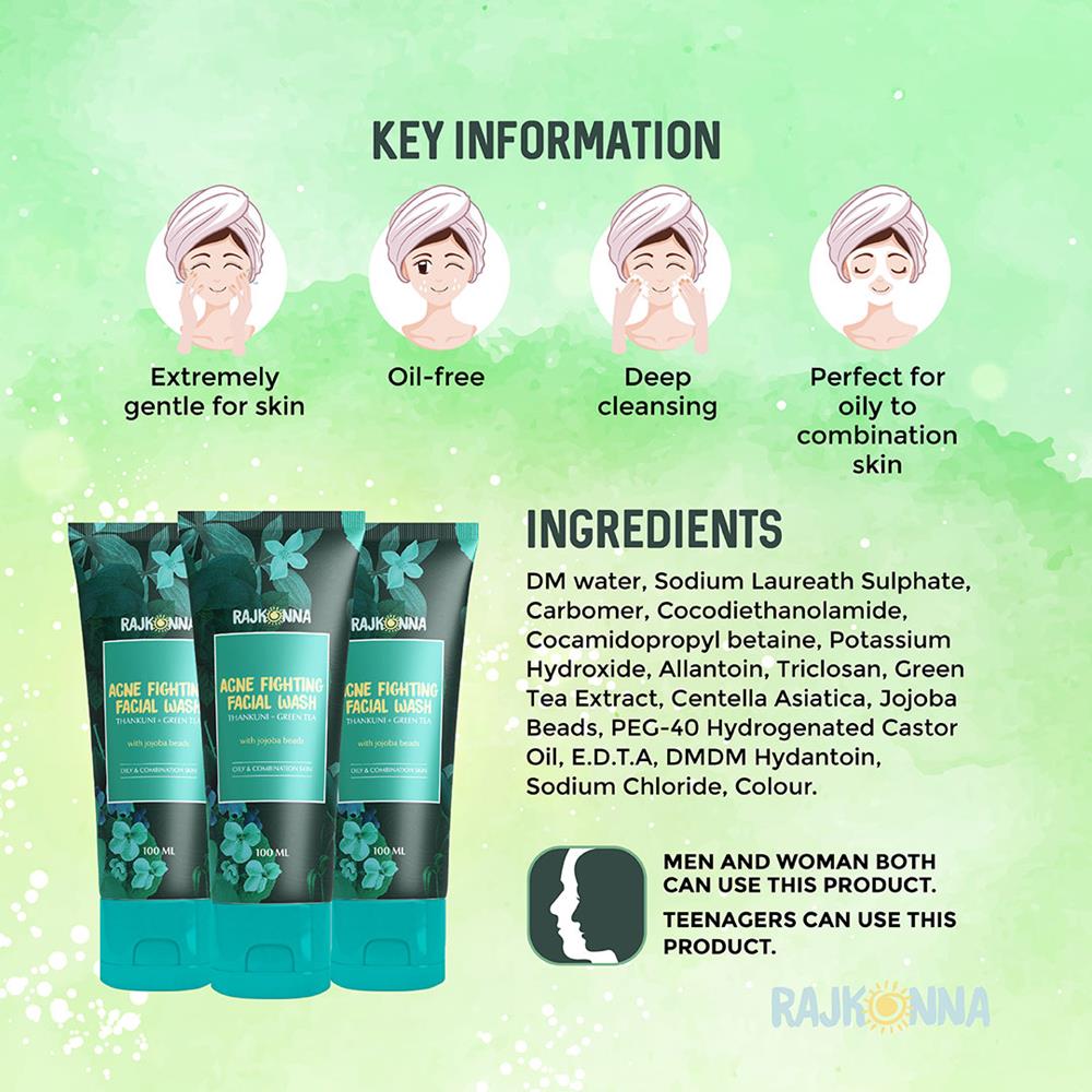 Rajkonna Face wash Acne Fightening 100ml