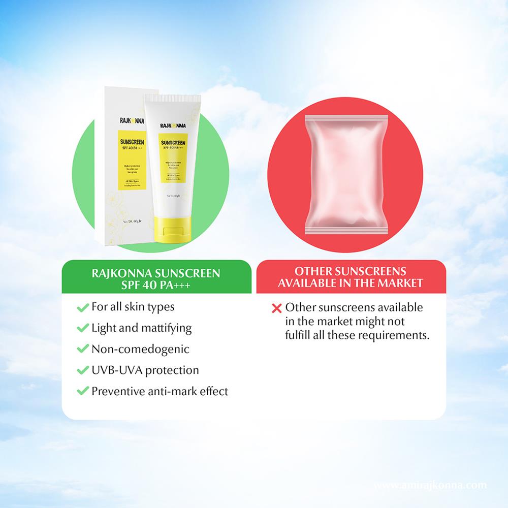 Rajkonna Sun screen SPF40 60ML