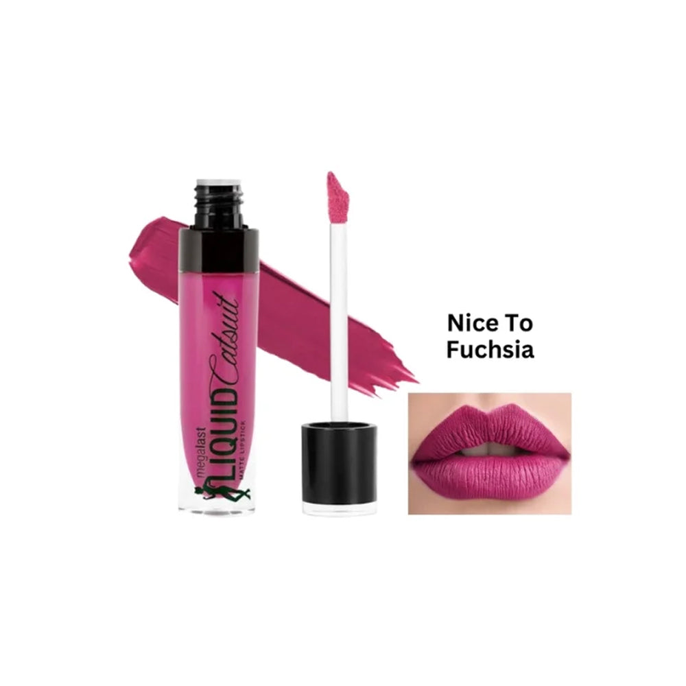 Wet n Wild Megalast Liquid Catsuit Matte Lipstick – Nice to Fuchsia | Pink Flash BD