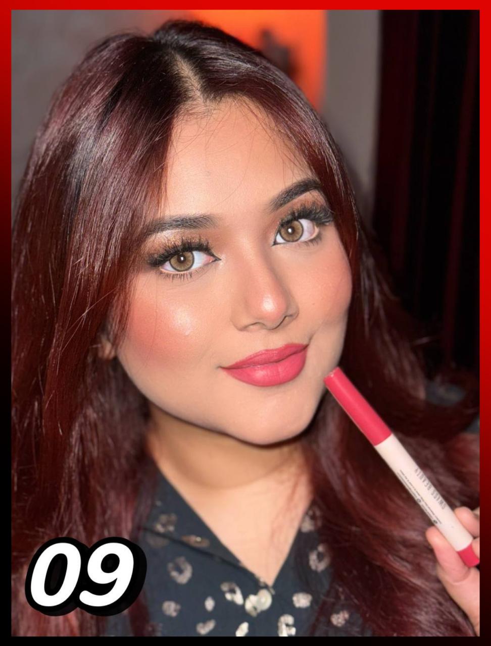 Swiss Beauty Matte Cat Lip Crayon Shade 9 (Wild Pink).