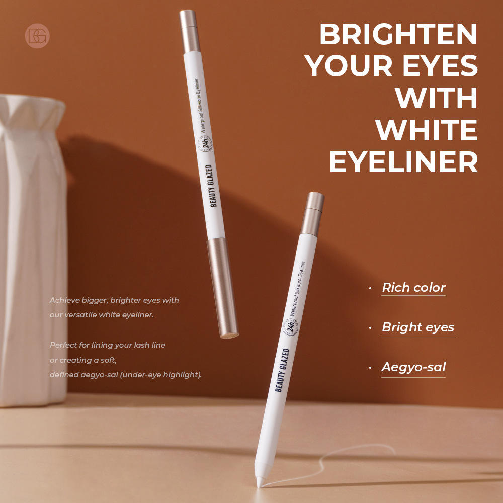 BEAUTY GLAZED 24H Pure Kajal Liner – White - Pink Flash BD
