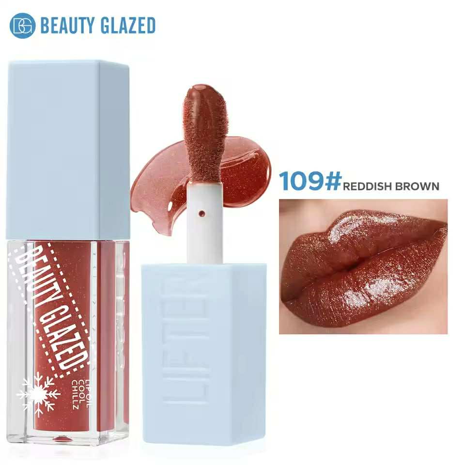 Beauty Glazed Lip Oil Cool Chillz Shade 109 (Reddish Brown) - Pink Flash BD