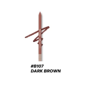 Beauty Glazed 24hours waterproof and long lasting lipliner shade number 107 (shade name Dark Brown) - Pink Flash BD