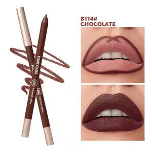 Beauty Glazed 24hours waterproof and long lasting lipliner shade number 114 (shade name Chocolate) - Pink Flash BD