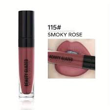 Beauty Glazed Matte Waterproof Long Lasting Liquid Lipstick Shade 115(Smoky Rose) - Pink Flash BD