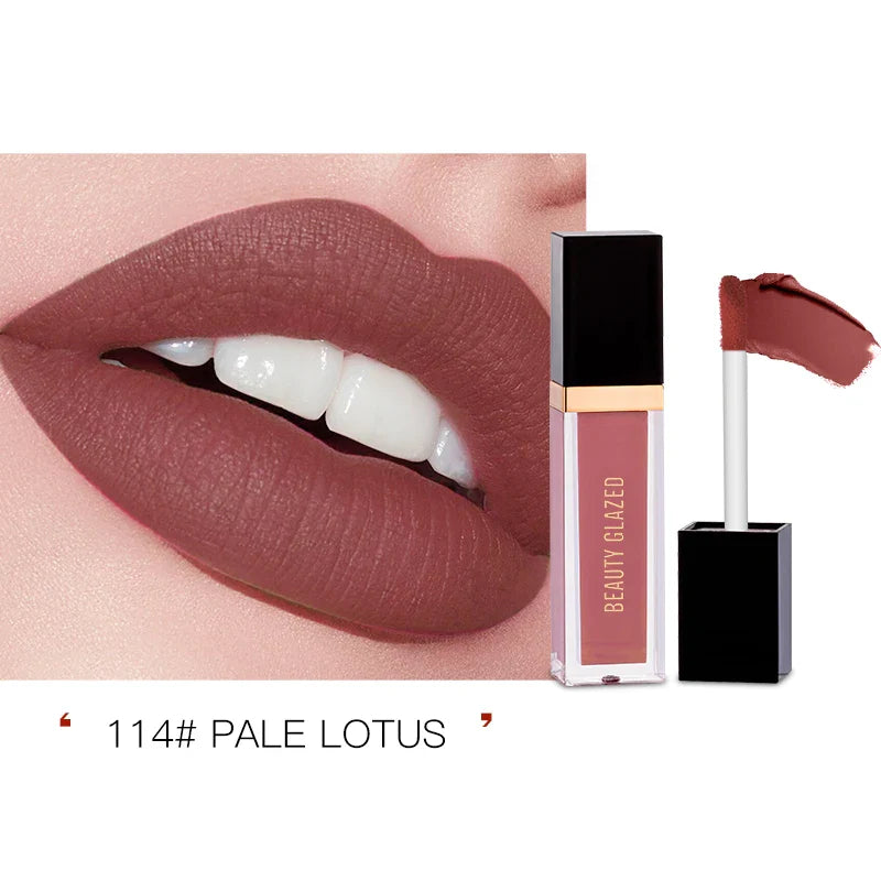 Beauty Glazed Ultra Matte Mini Liquid Lipstick Shade 114 (Pale Lotus) - Pink Flash BD