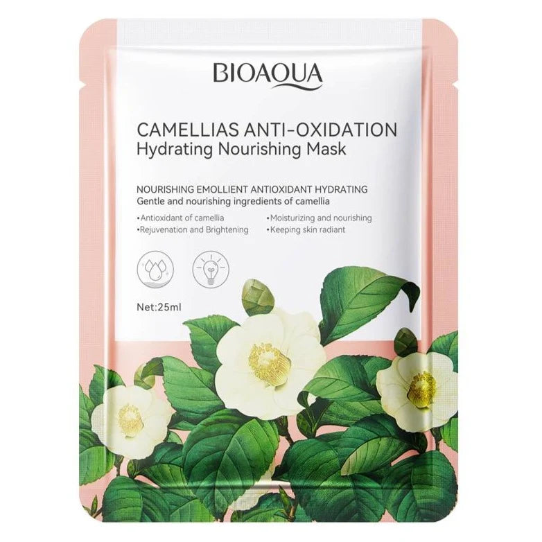 BIOAQUA Camellias Anti-Oxidation Hydrating Nourishing Facial Sheet Mask-25ml