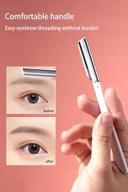 LMLTOP 3pcs Stainless Steel Eyebrow Razor Set | Pink Flash BD - Pink Flash BD