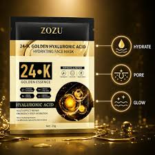 ZOZU 24 K Gold Hyaluronic Acid Facial Masks -25g