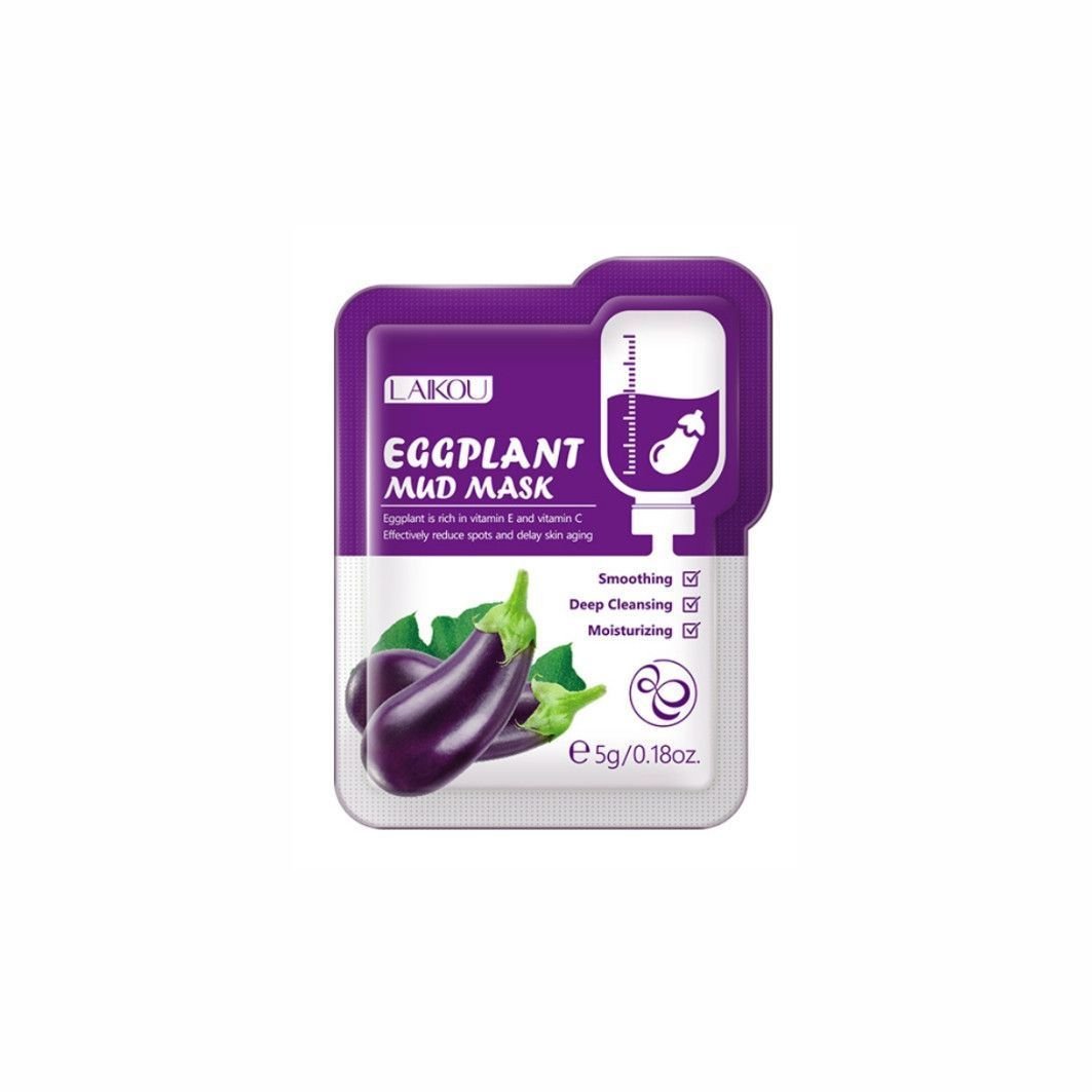 LAIKOU Eggplant Mud Mask – Deep Purifying & Acne Care Treatment - Beauty Glazed BD