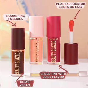 Beauty Glazed New Glow Lip Oil Shade 104 (Cocoa) - Pink Flash BD