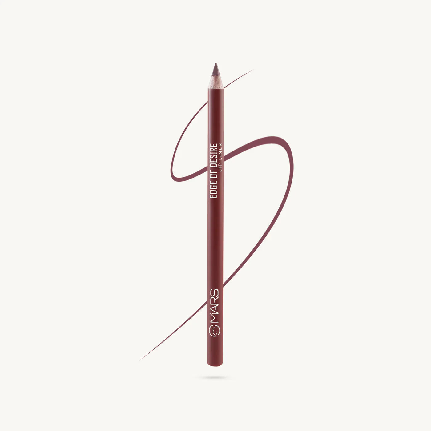 MARS Edge of Desire Lip Liner Pencil Shade 02 Deep Dawn - Rich Muted Plum Matte Lip Liner - Pink Flash BD