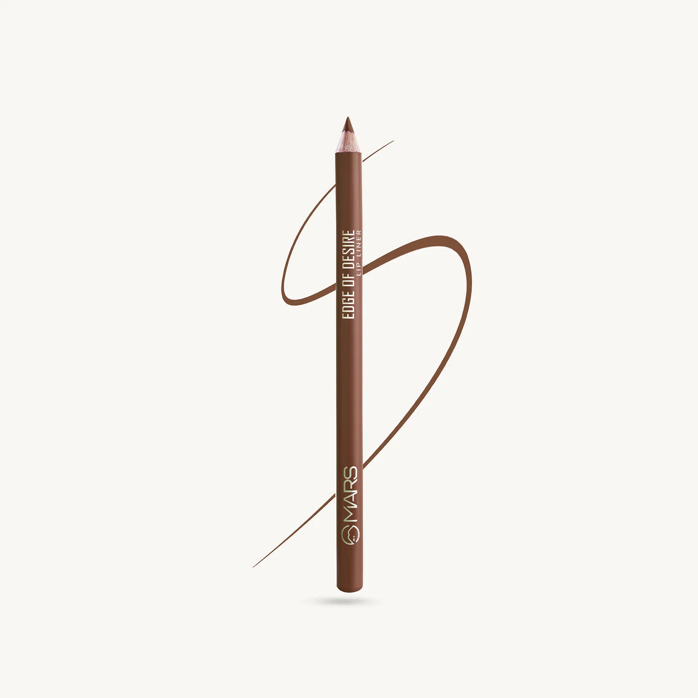 MARS Edge of Desire Lip Liner Pencil Shade 12 Brown Mocha - Deep Cool-Toned Coffee Brown Matte Lip Liner - Pink Flash BD