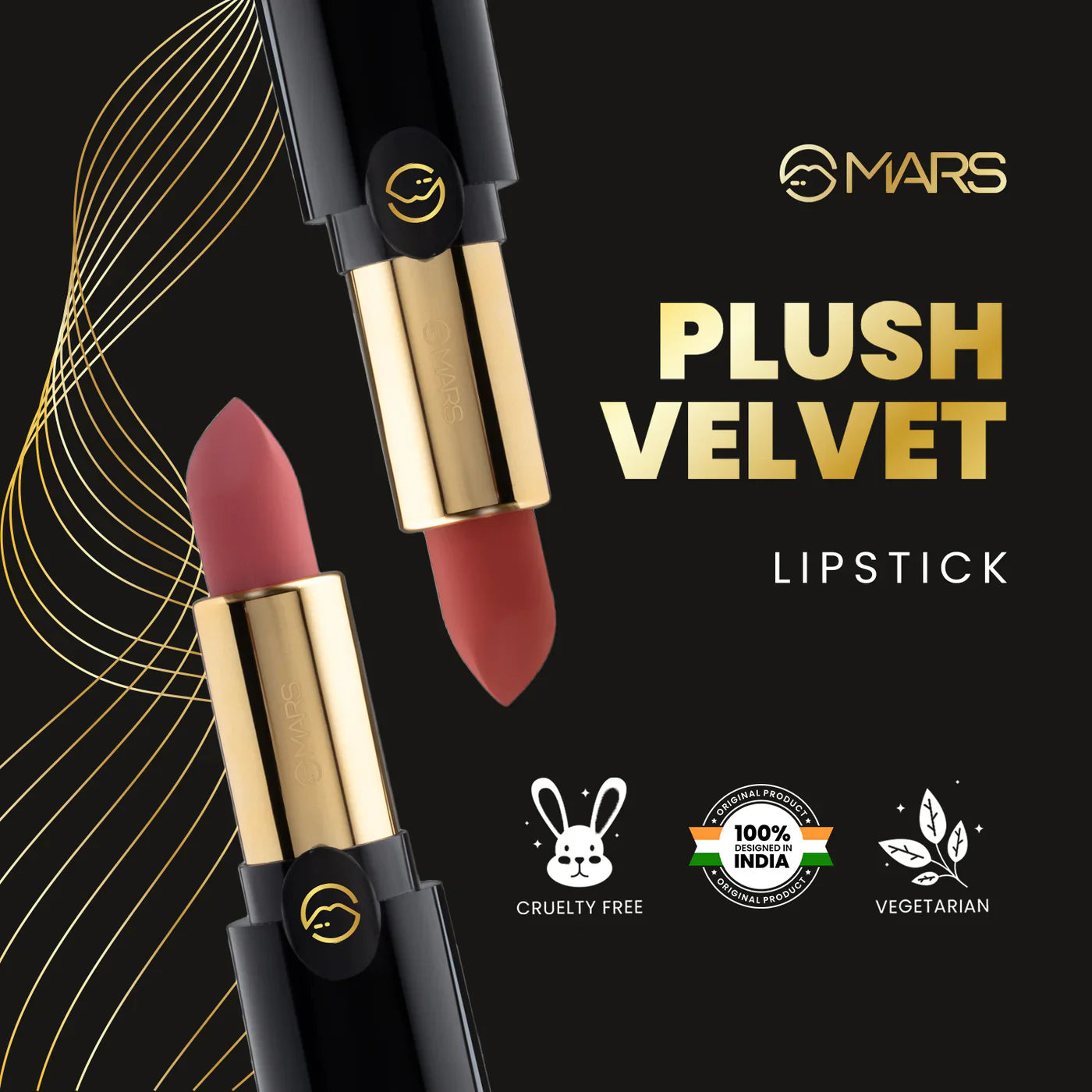 MARS Plush Velvet Lipstick Shade 01 Soul Red