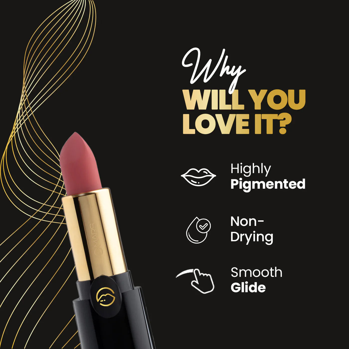MARS Plush Velvet Lipstick Shade 09 Pretty in Pink