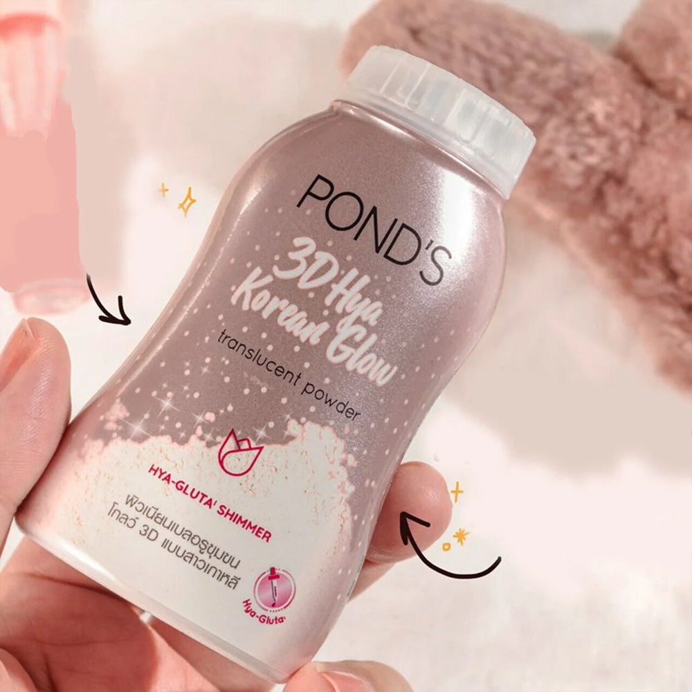 Pond’s 3D Hya Korean Glow Powder | Hyaluron-Infused Translucent Powder(50g) | Pink Flash BD - Pink Flash BD