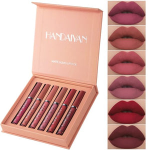 Handaiyan 6 Pieces Matte Liquid Lipstick Set A.