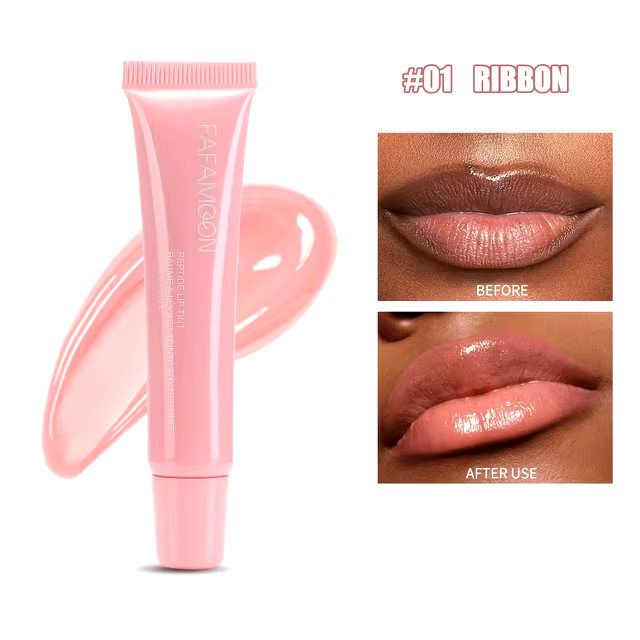 FAFAMOON Peptide Lip Tint – Shade #01 Ribbon | Your Perfect Everyday Nude-Pink.
