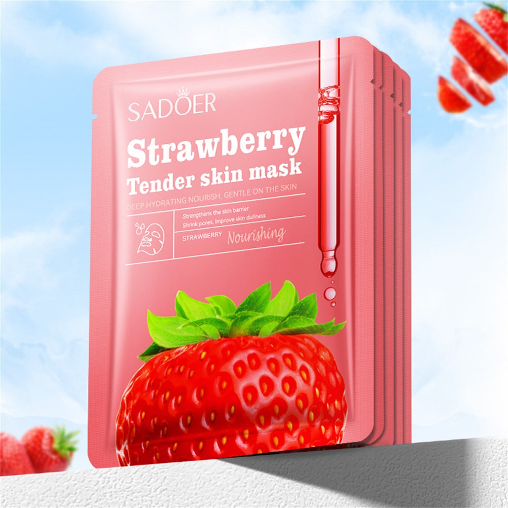SADOER Strawberry Nourishing Tender Skin Facial Sheet Mask.