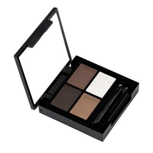 Swiss Beauty 3-in-1 Eyebrow Palette Shade 02 - Professional Brow Powder and Wax Kit - Pink Flash BD