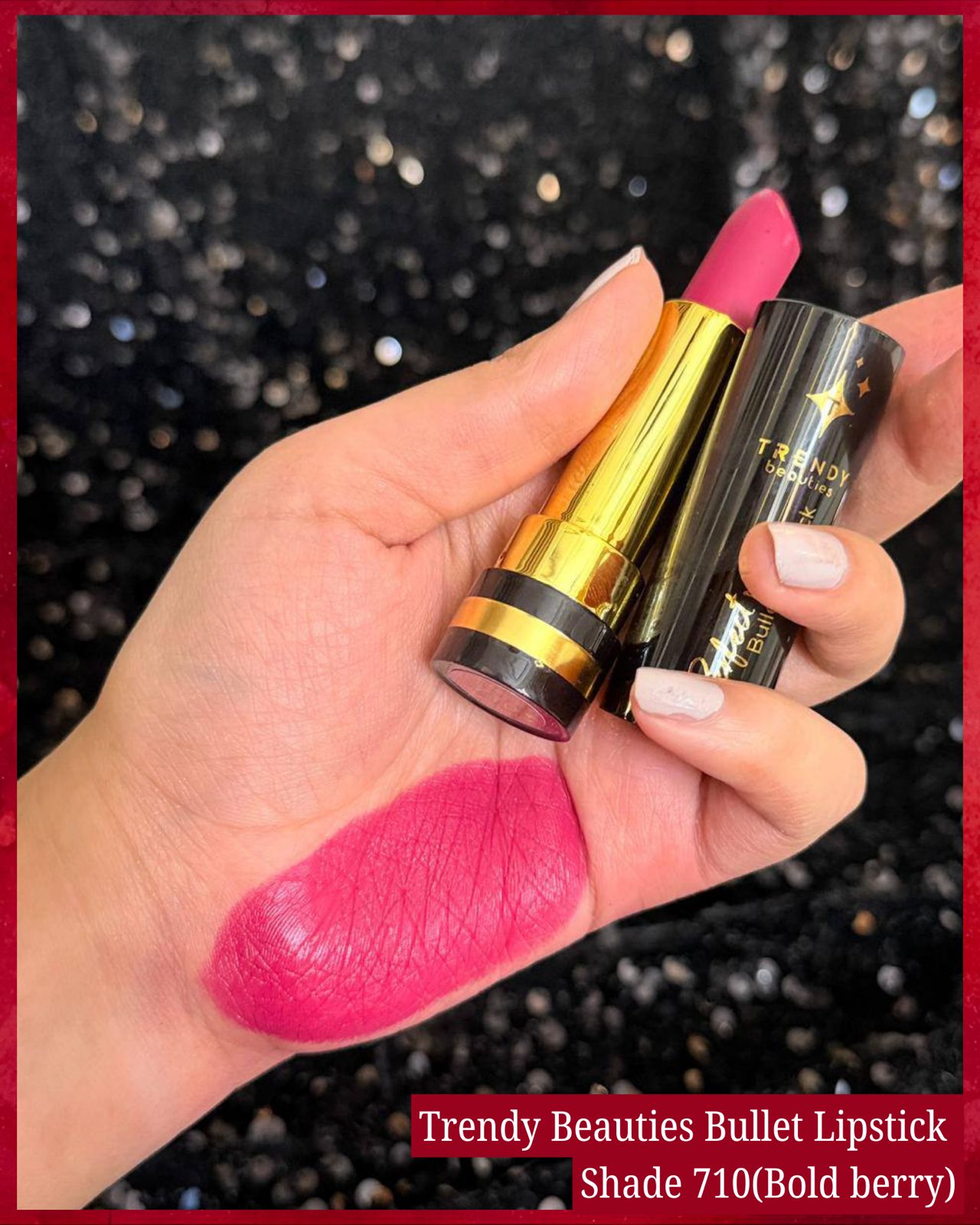 TRENDY Beauties Perfect Matte Bullet Lipstick – Shade 710 Bold Berry | Pink Flash BD