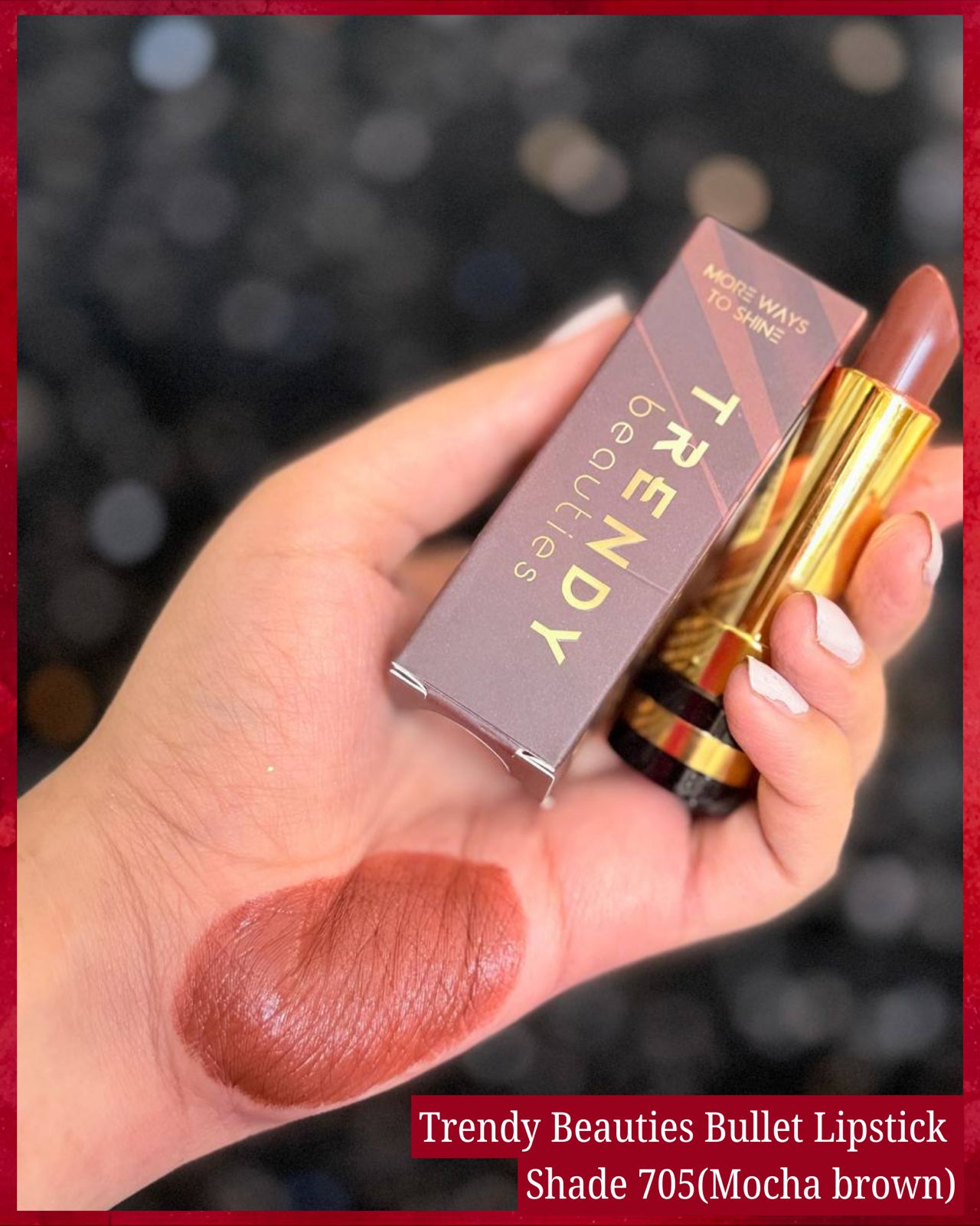 TRENDY Beauties Perfect Matte Bullet Lipstick – Shade 705 Mocha Brown | Pink Flash BD