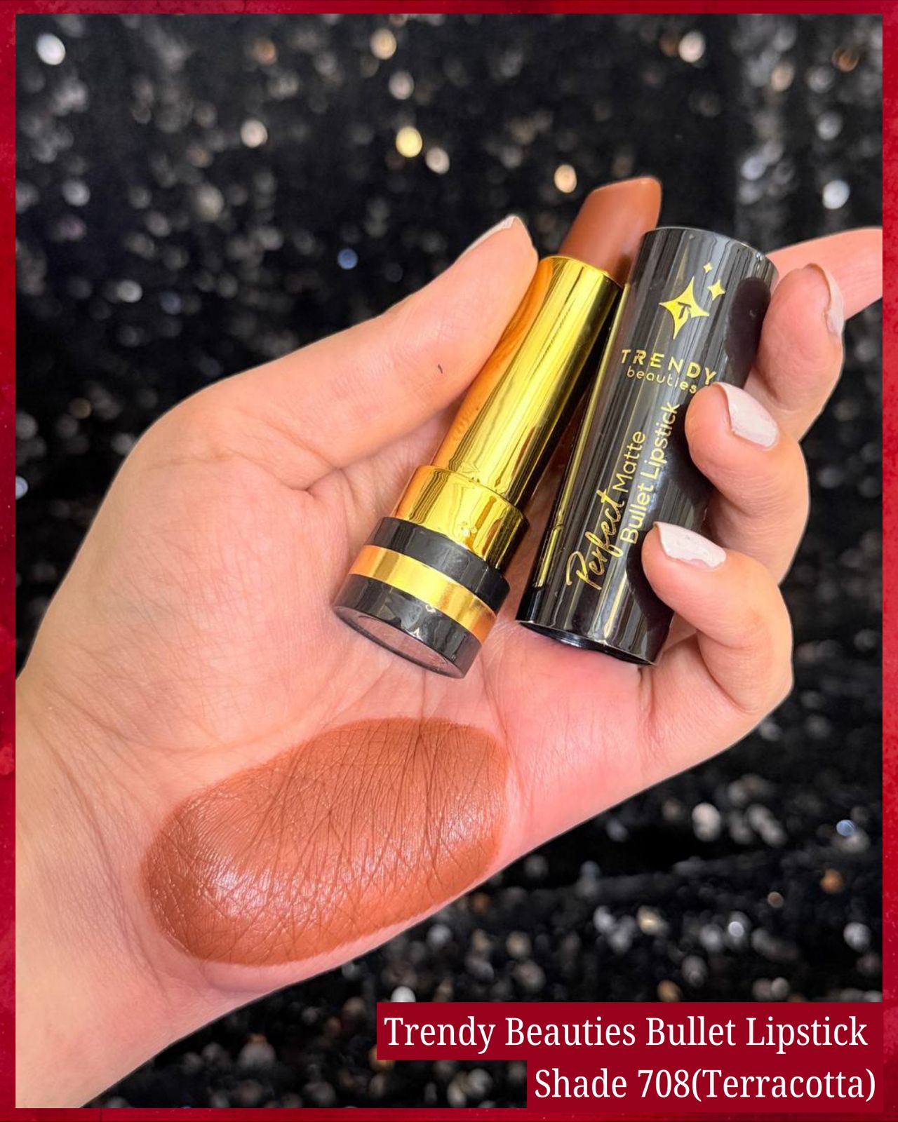 TRENDY Beauties Perfect Matte Bullet Lipstick – Shade 708 Terracotta | Pink Flash BD